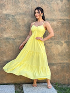 Vestido Mari Feminino - Amarelo