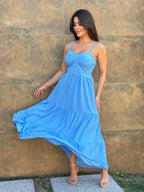 Vestido Mari Feminino - Azul