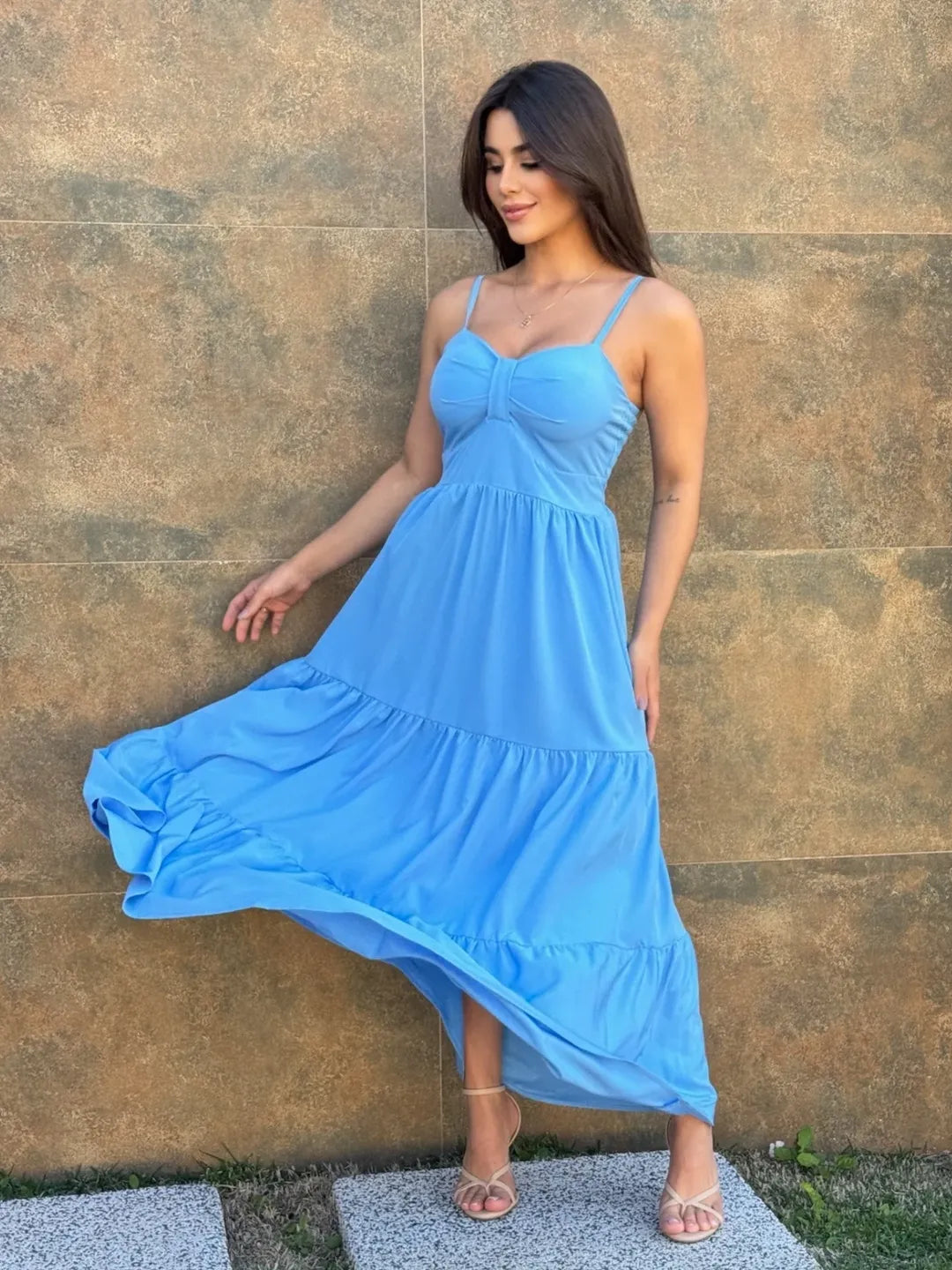 Vestido Mari Feminino - Azul