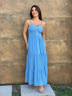 Vestido Mari Feminino - Azul