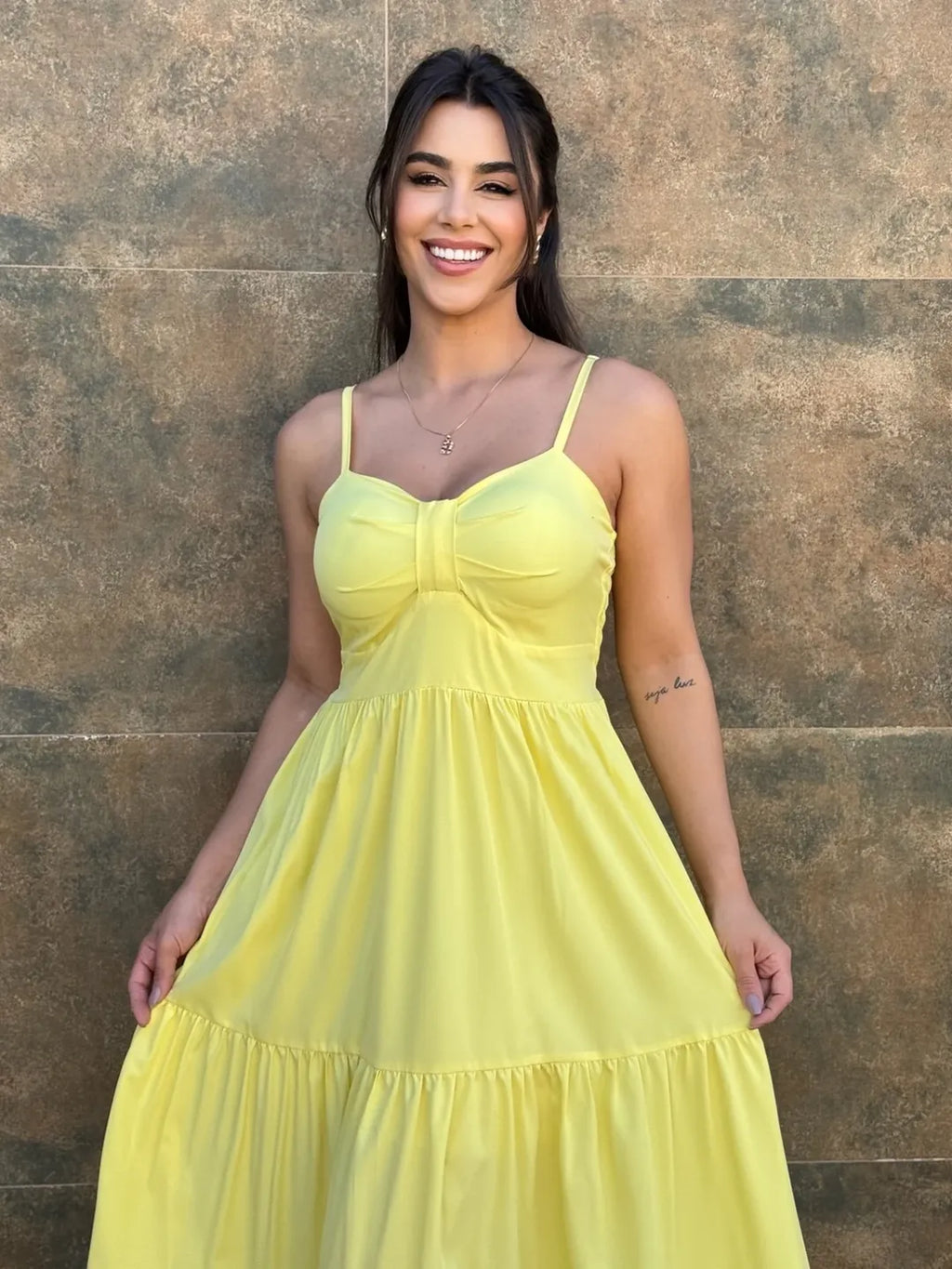 Vestido Mari Feminino - Amarelo