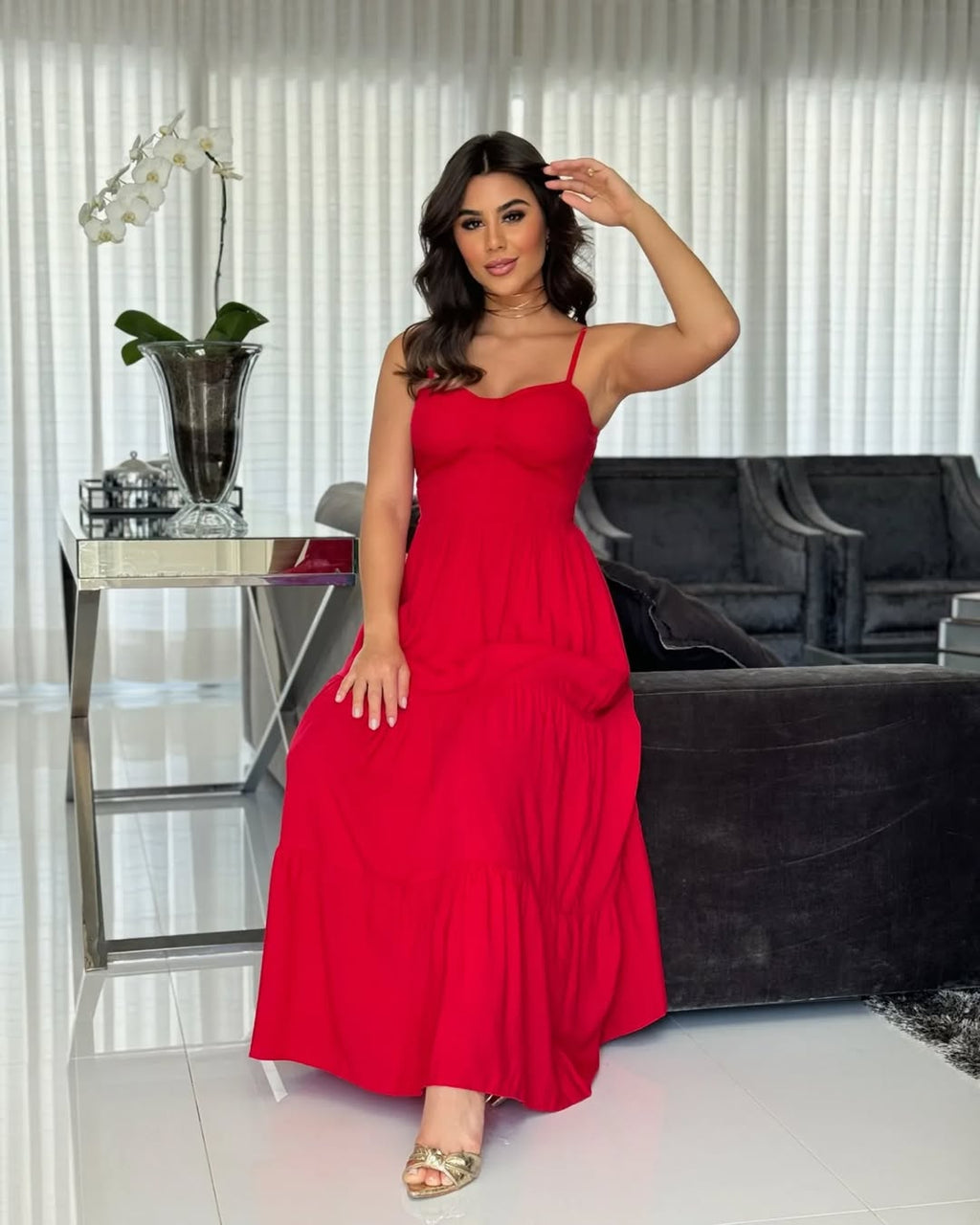 Vestido Mari Feminino - Vermelho