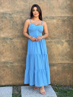 Vestido Mari Feminino - Azul