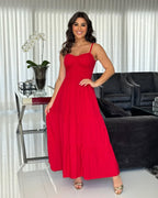 Vestido Mari Feminino - Vermelho