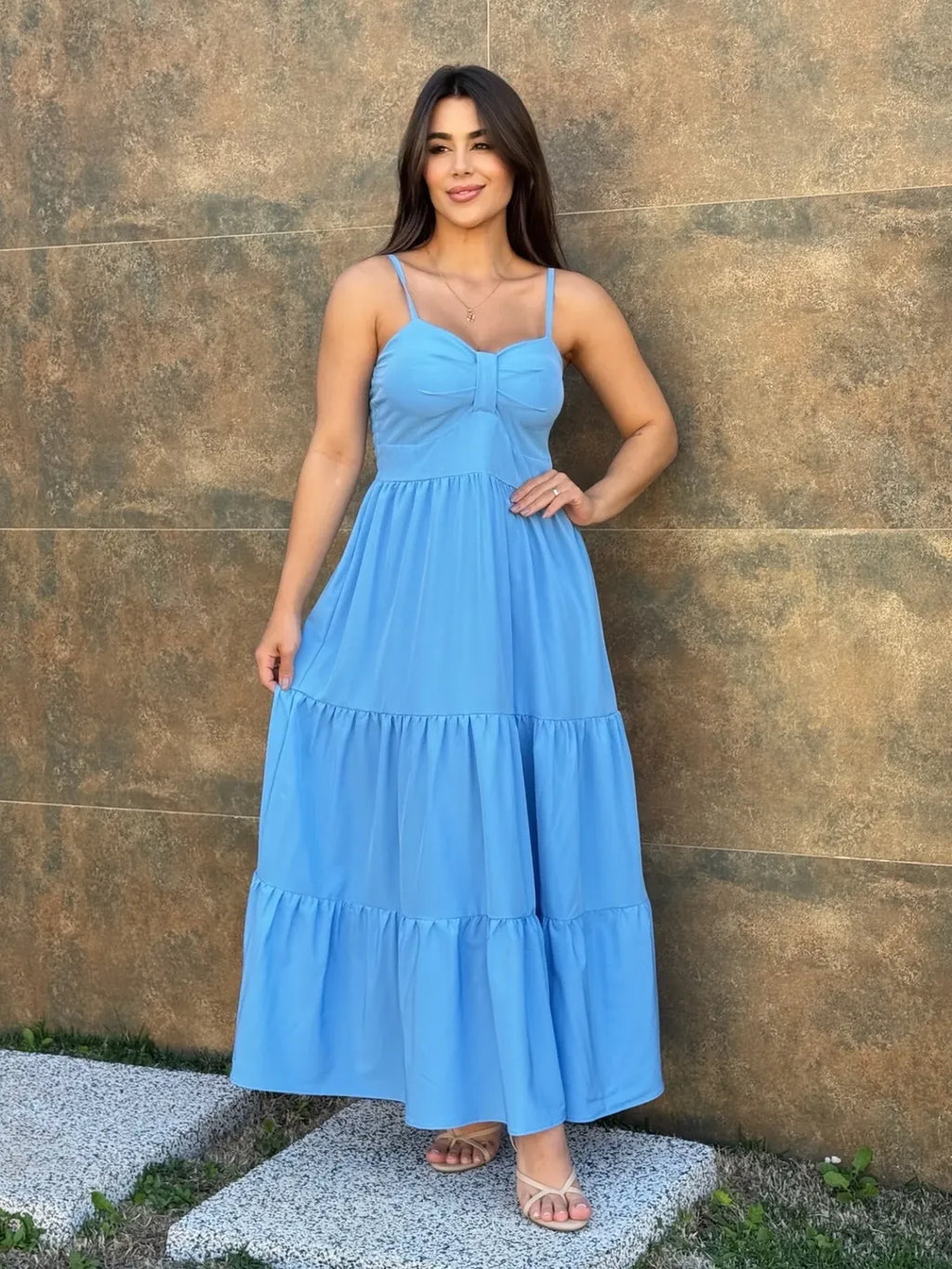 Vestido Mari Feminino - Azul