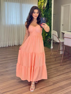 Vestido Mari Feminino - Pêssego