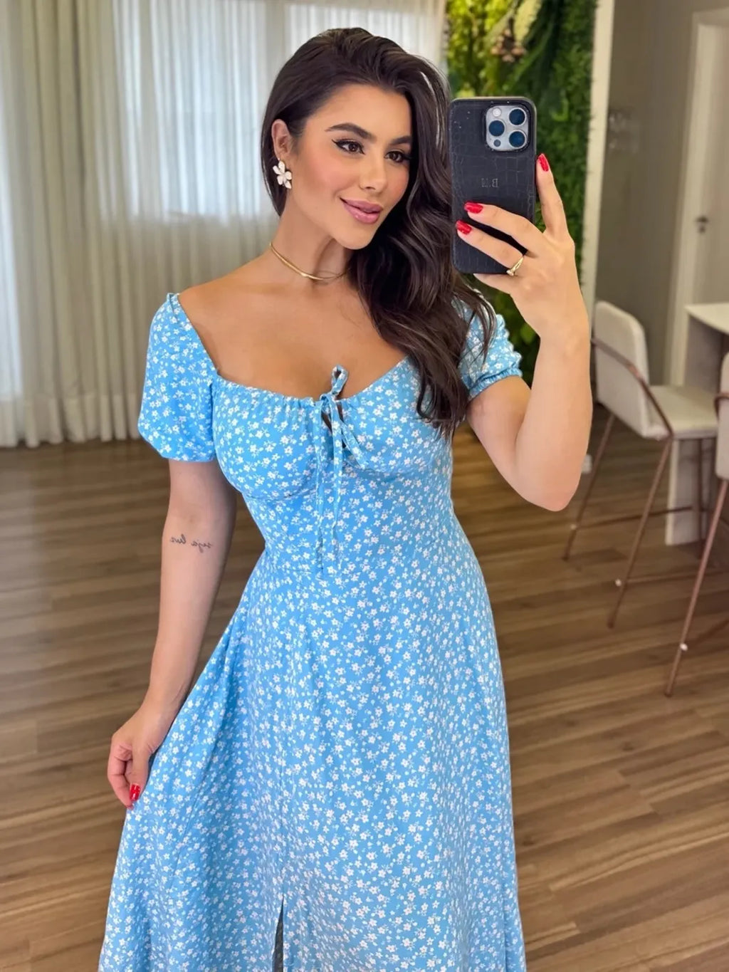 Vestido Olivia Feminino - Azul Claro