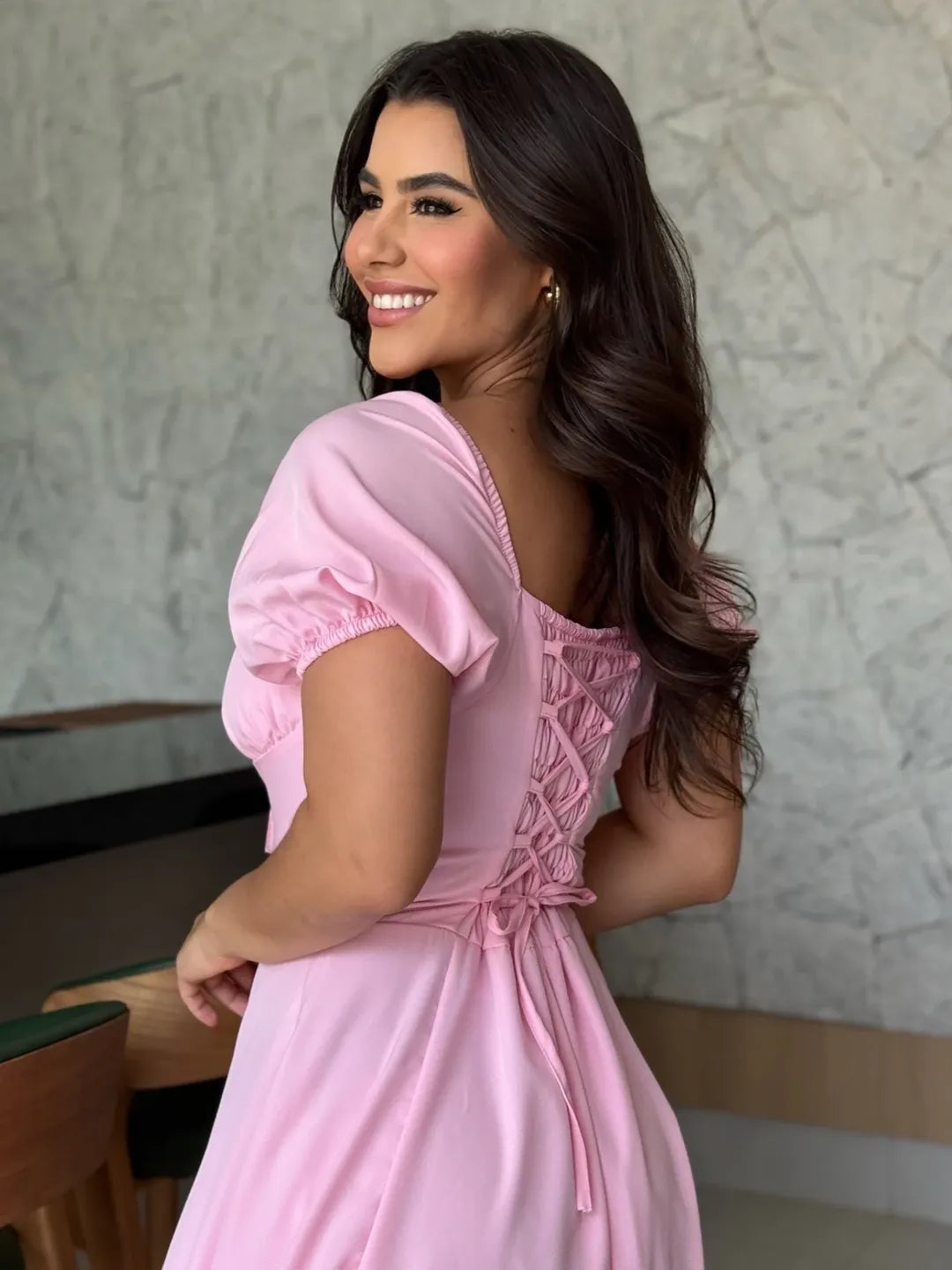 Vestido Olivia Feminino - Rosa