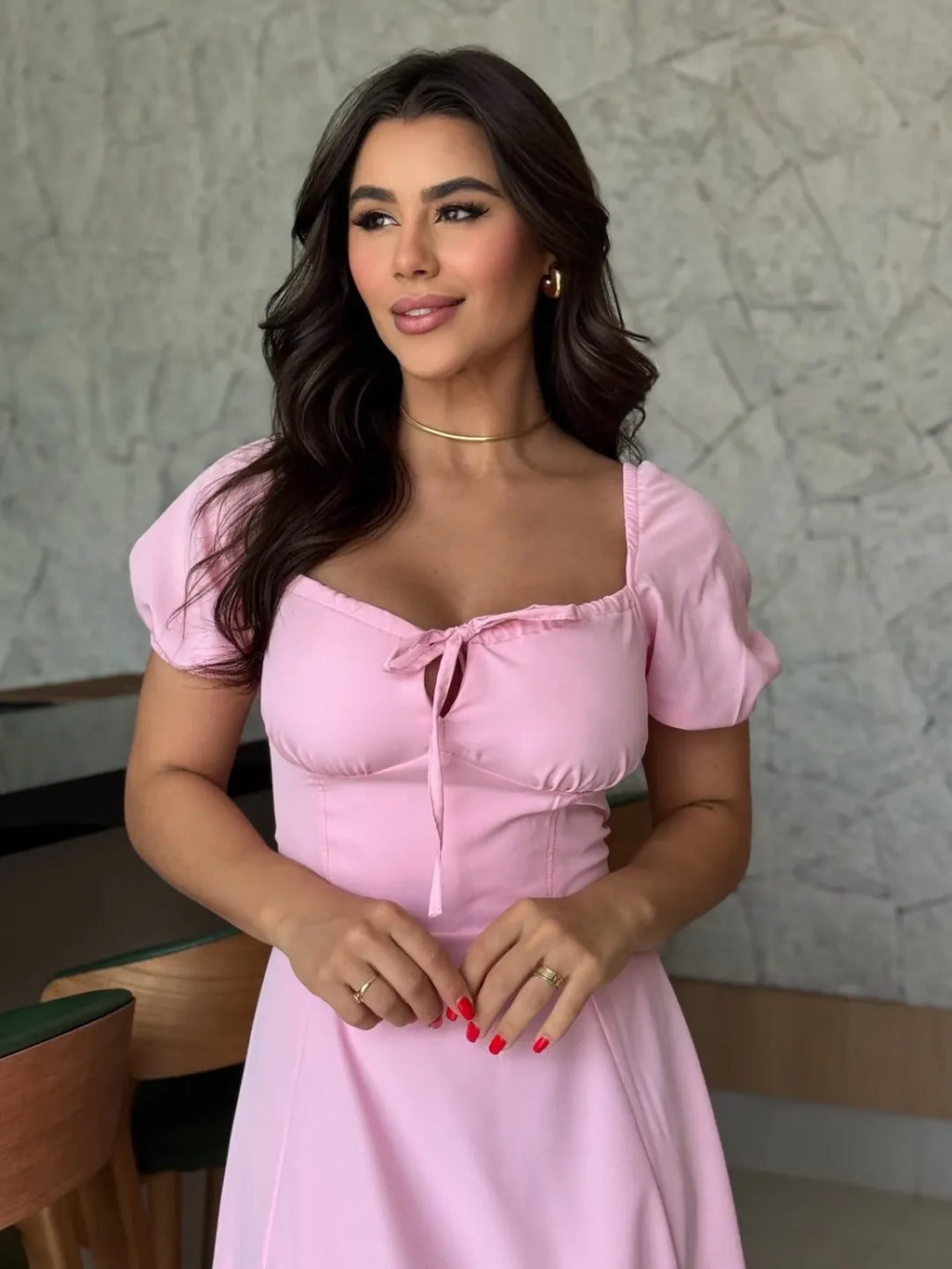 Vestido Olivia Feminino - Rosa