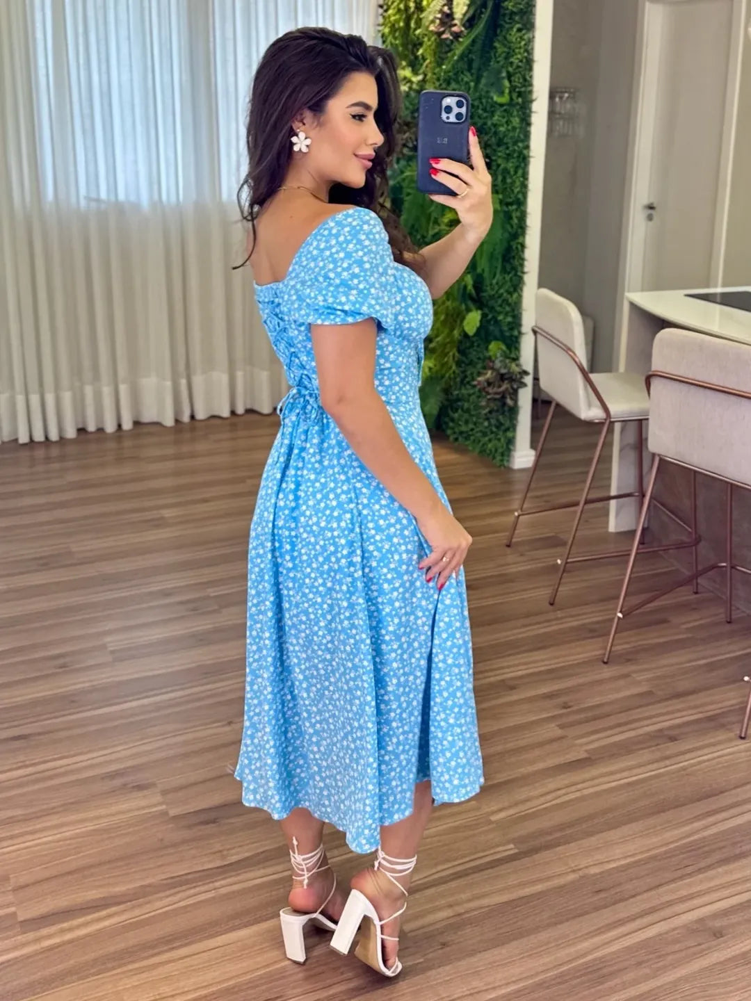 Vestido Olivia Feminino - Azul Claro