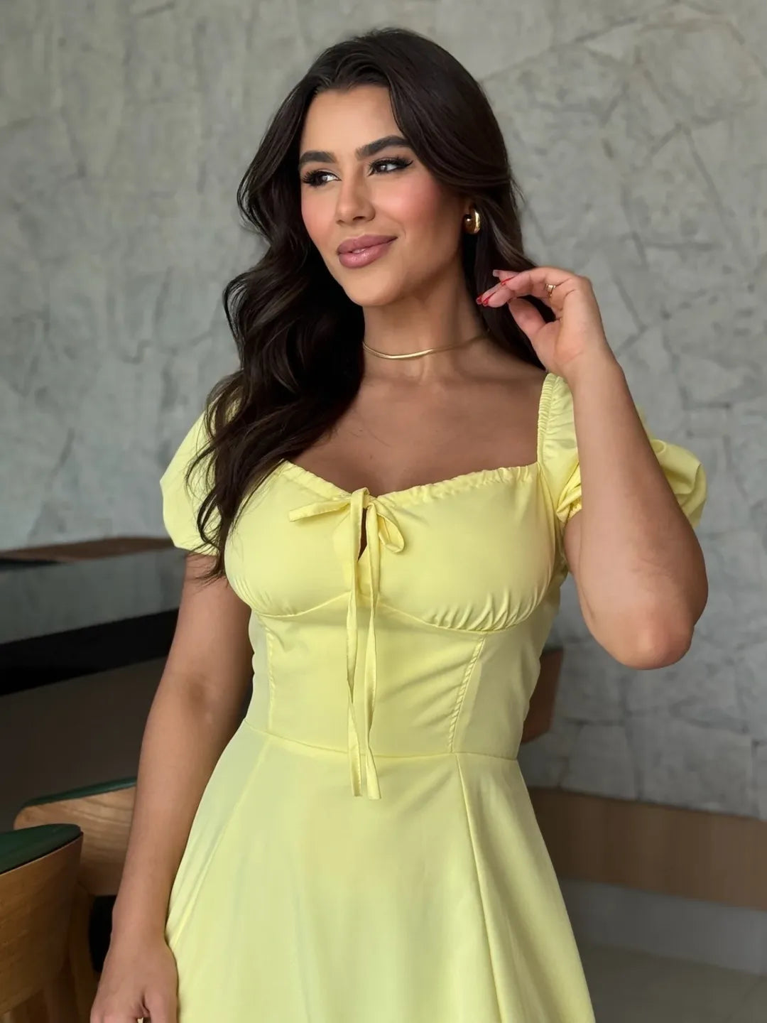 Vestido Olivia Feminino - Amarelo