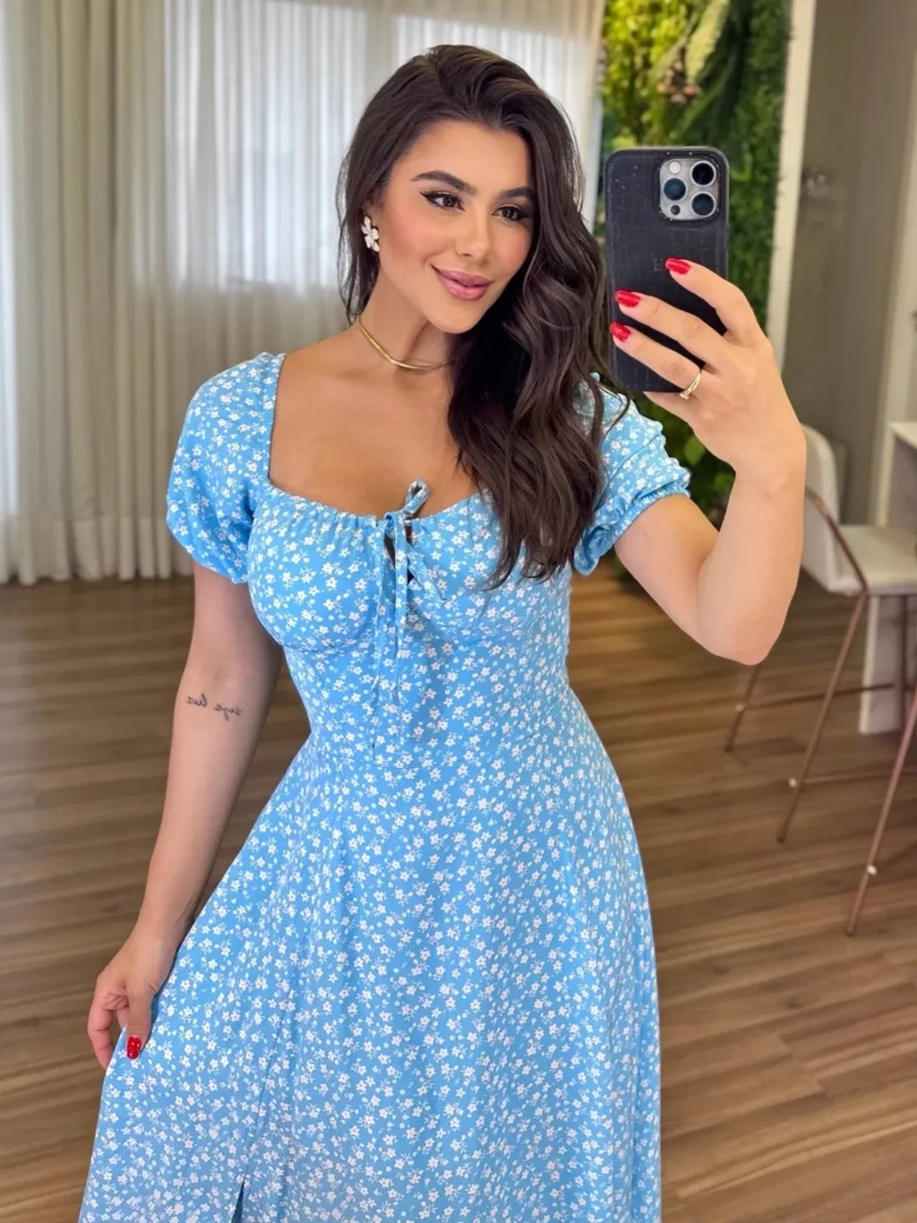 Vestido Olivia Feminino - Azul Claro