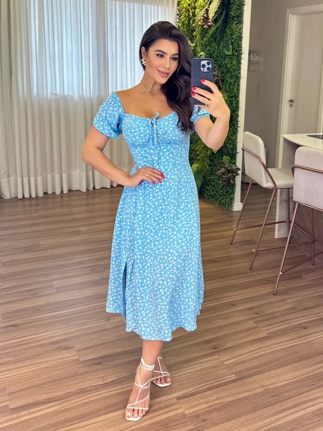 Vestido Olivia Feminino - Azul Claro