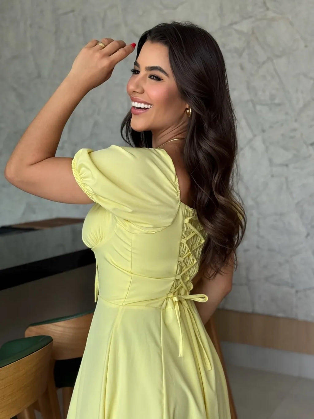 Vestido Olivia Feminino - Amarelo