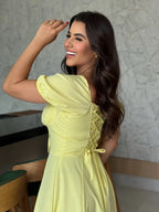 Vestido Olivia Feminino - Amarelo