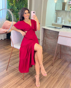 Vestido Íris Feminino - Bordô