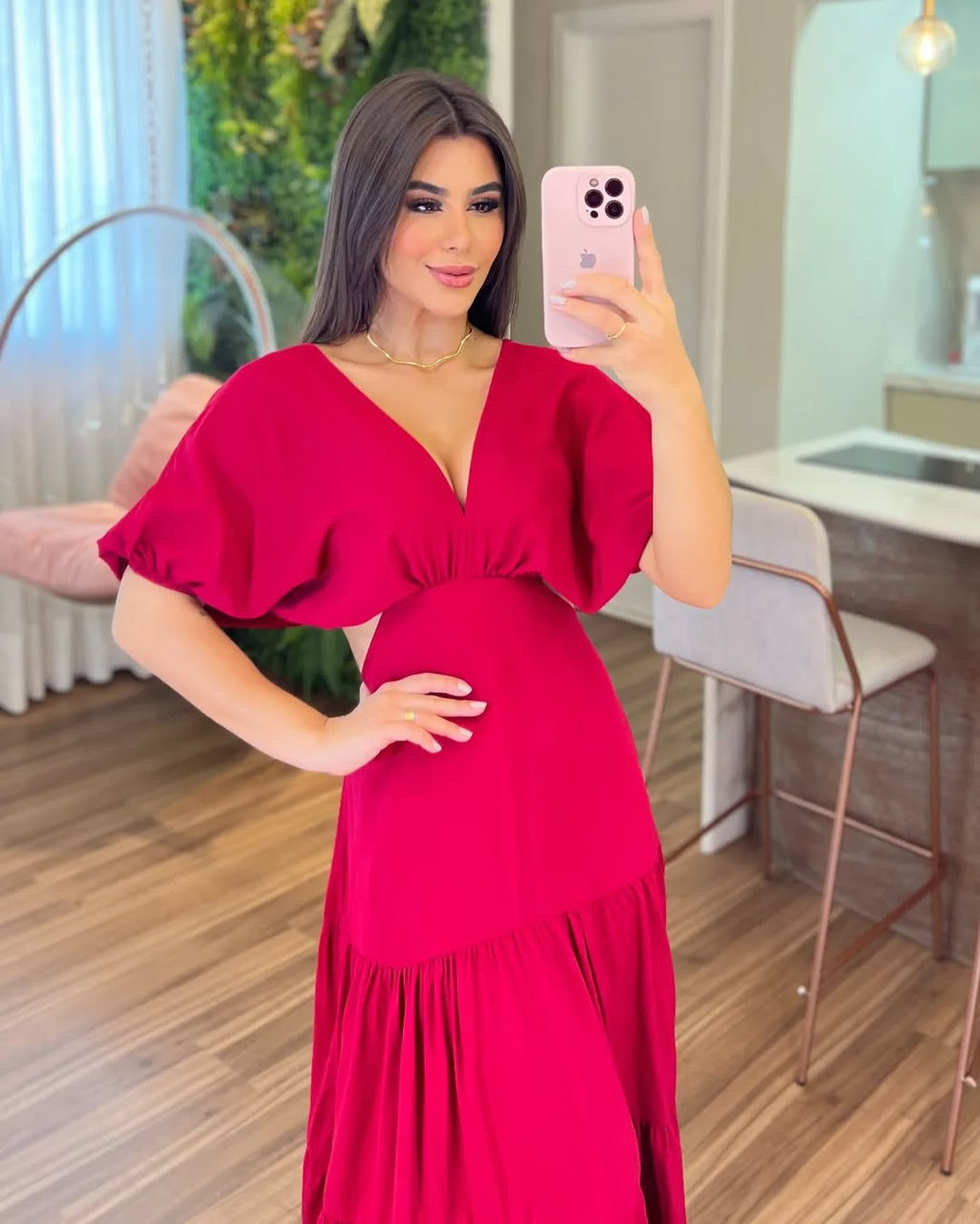 Vestido Íris Feminino - Bordô