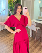 Vestido Íris Feminino - Bordô