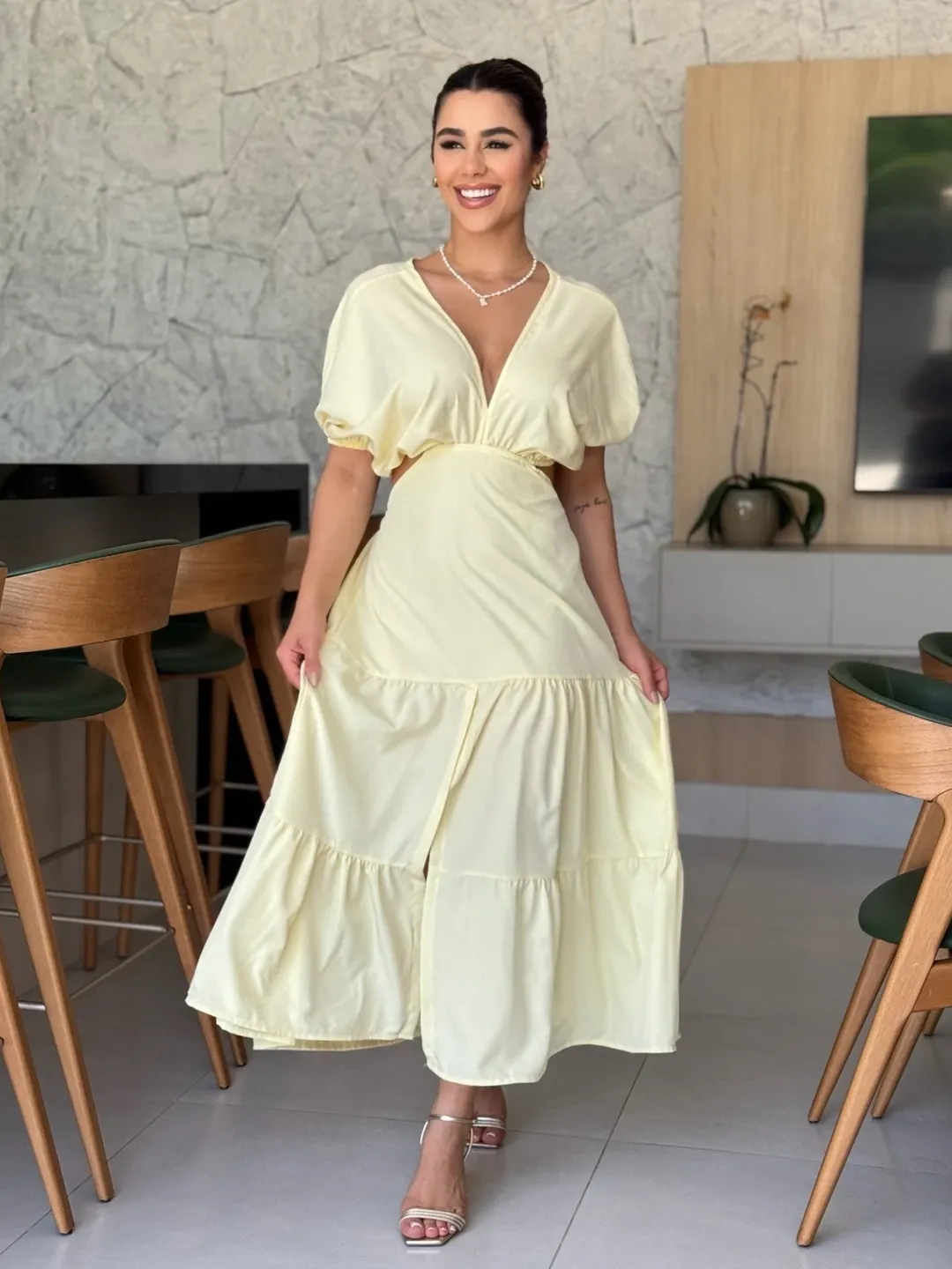 Vestido Íris Feminino - Amarelo