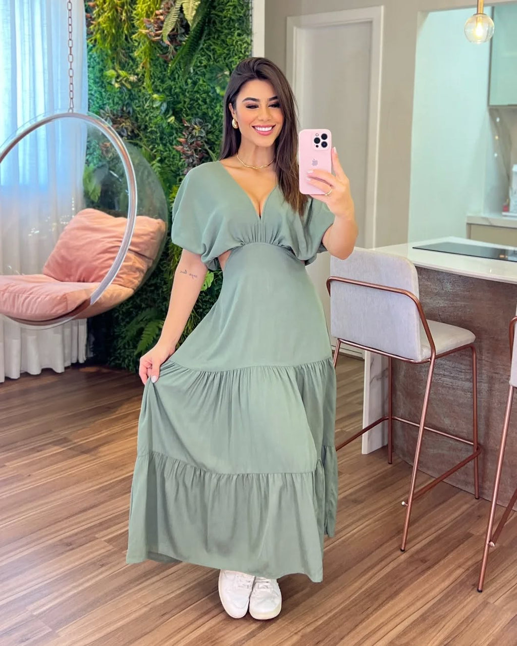 Vestido Íris Feminino - Pistache