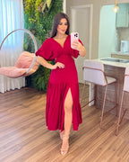 Vestido Íris Feminino - Bordô