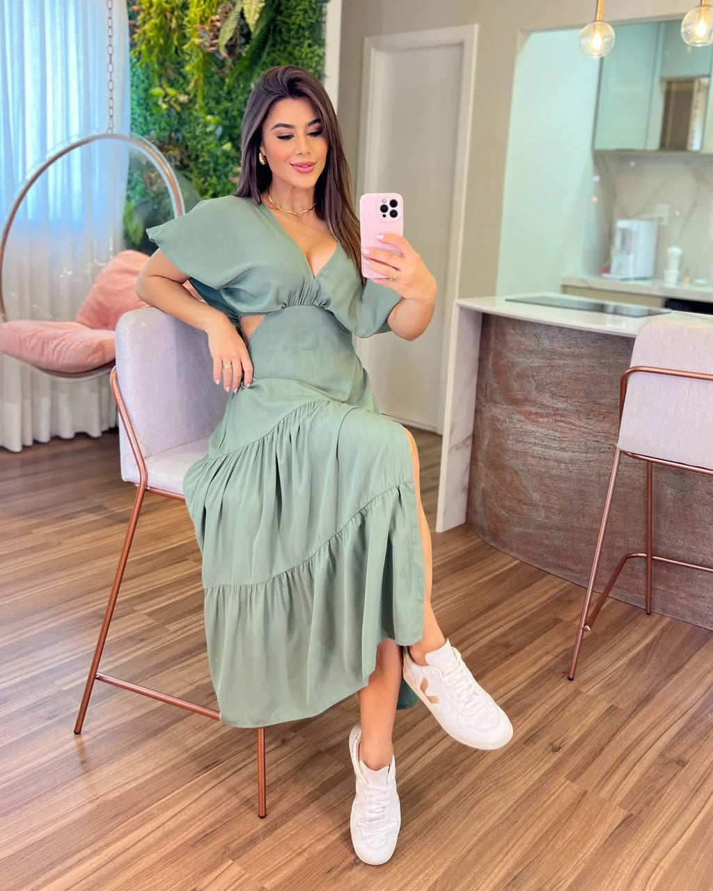 Vestido Íris Feminino - Pistache