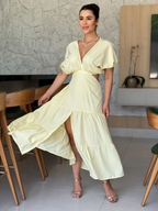 Vestido Íris Feminino - Amarelo