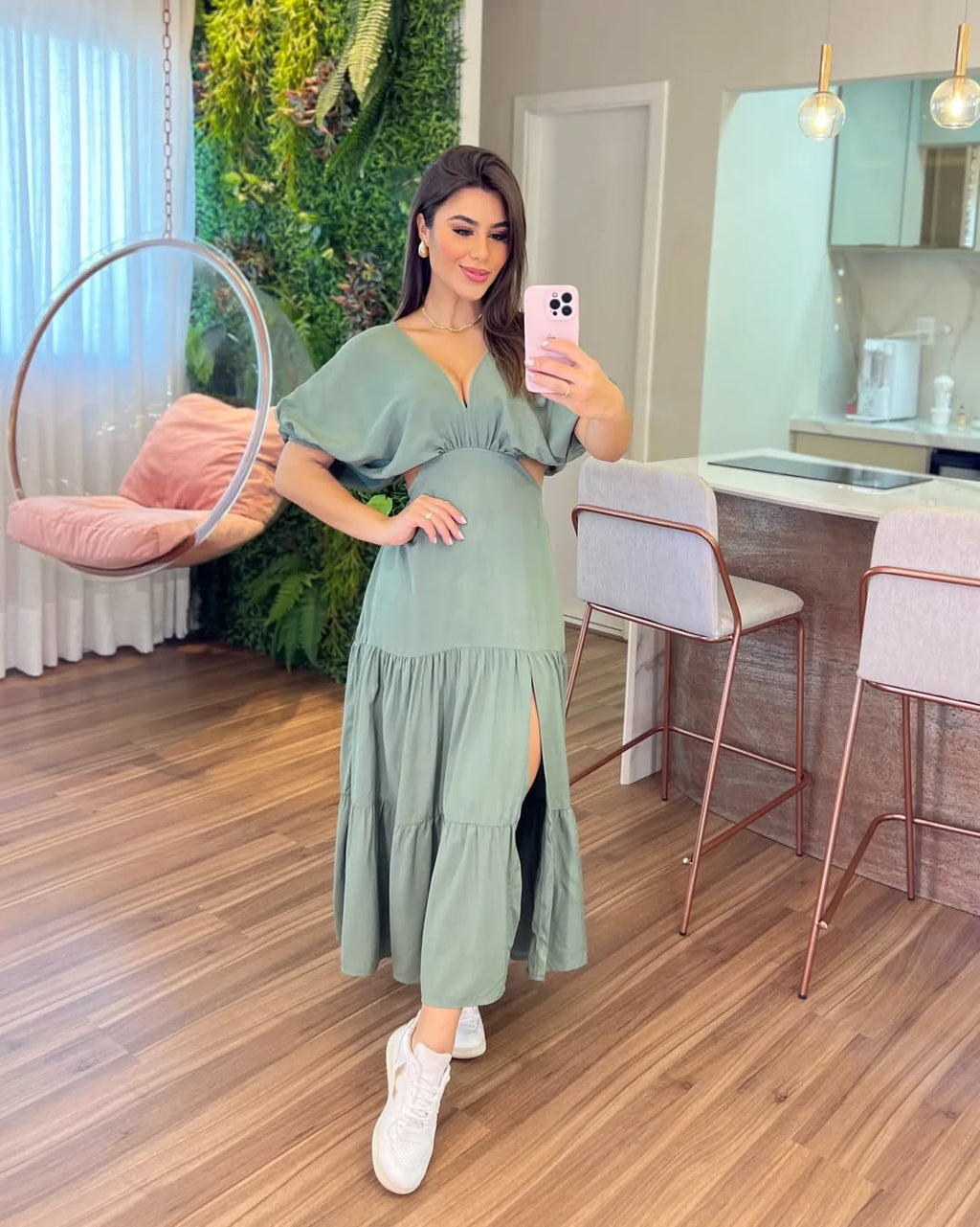 Vestido Íris Feminino - Pistache