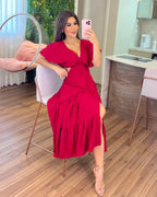 Vestido Íris Feminino - Bordô