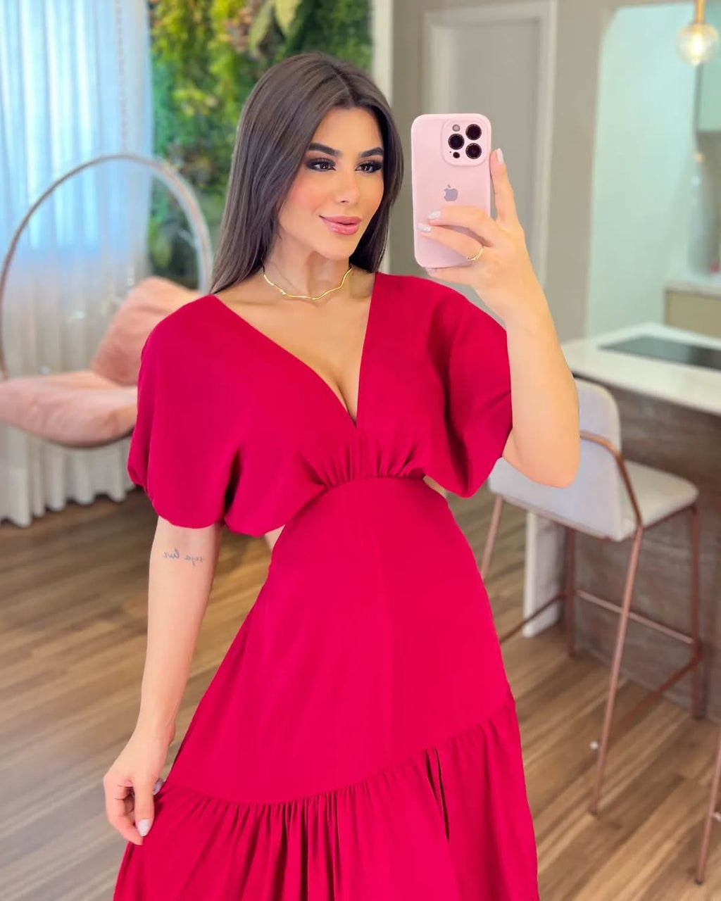 Vestido Íris Feminino - Bordô