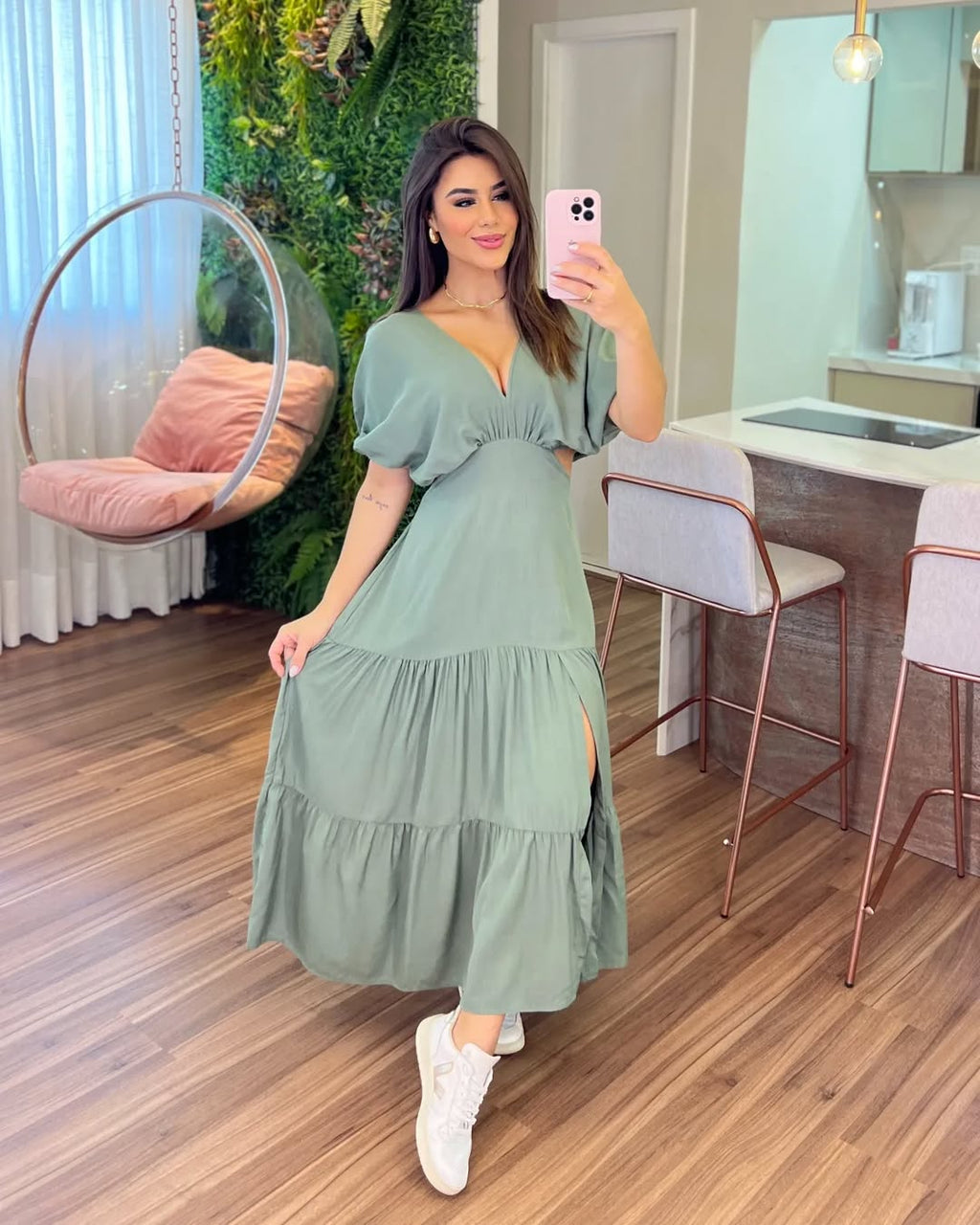 Vestido Íris Feminino - Pistache