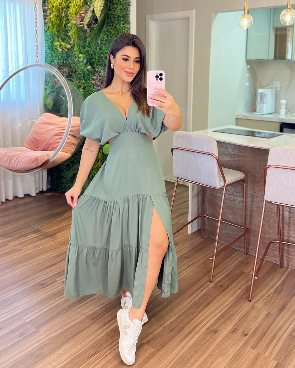 Vestido Íris Feminino - Pistache