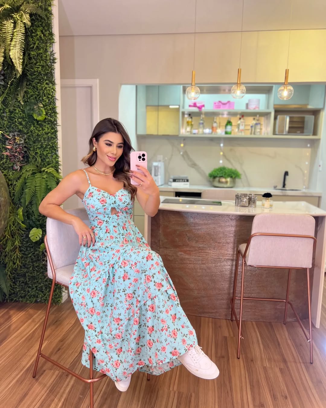 Vestido Bojo Midi - Verde Floral