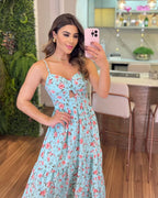 Vestido Bojo Midi - Verde Floral