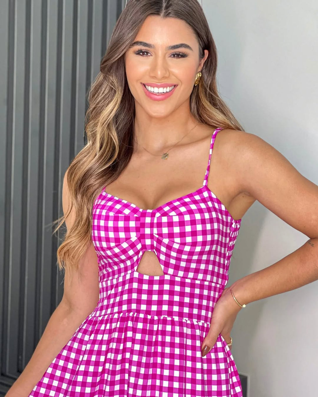 Vestido Bojo Midi Feminino - Fúcsia
