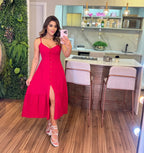 Vestido Inês Feminino - Vermelho