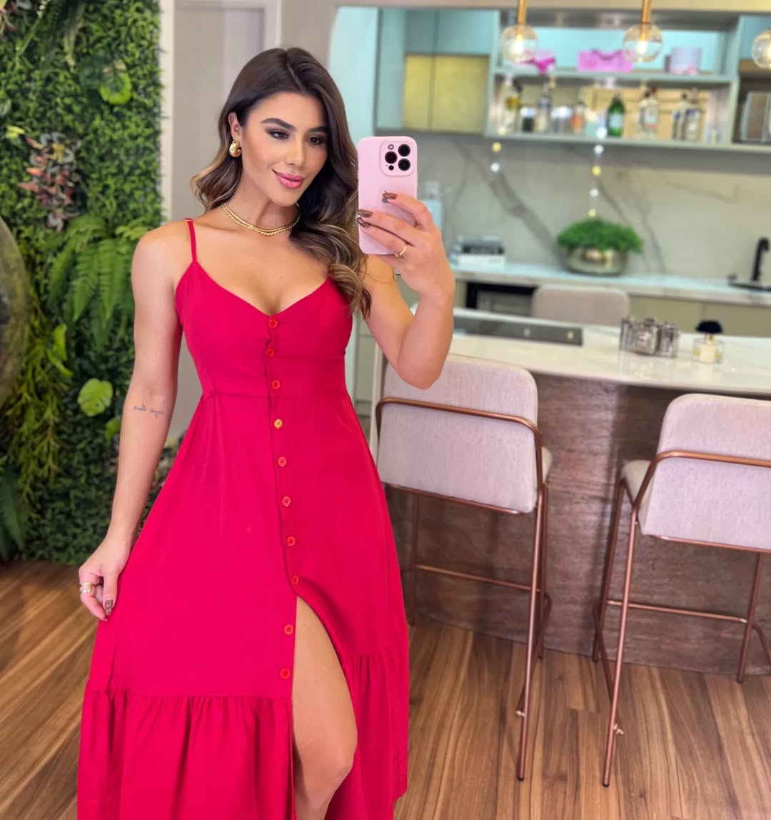 Vestido Inês Feminino - Vermelho