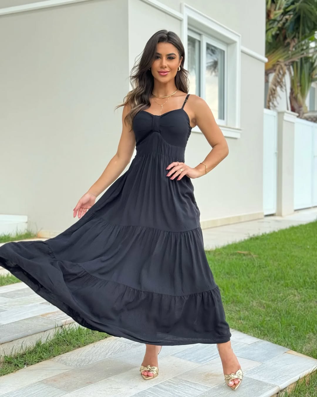 Vestido Mari Feminino - Preto