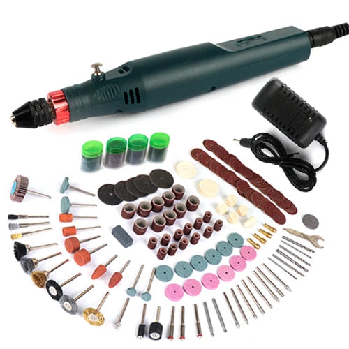 Kit de Gravação e Mini Furadeira Portátil Dremel TUNGFULL 18V | Ferramenta Elétrica de Alta Precisão