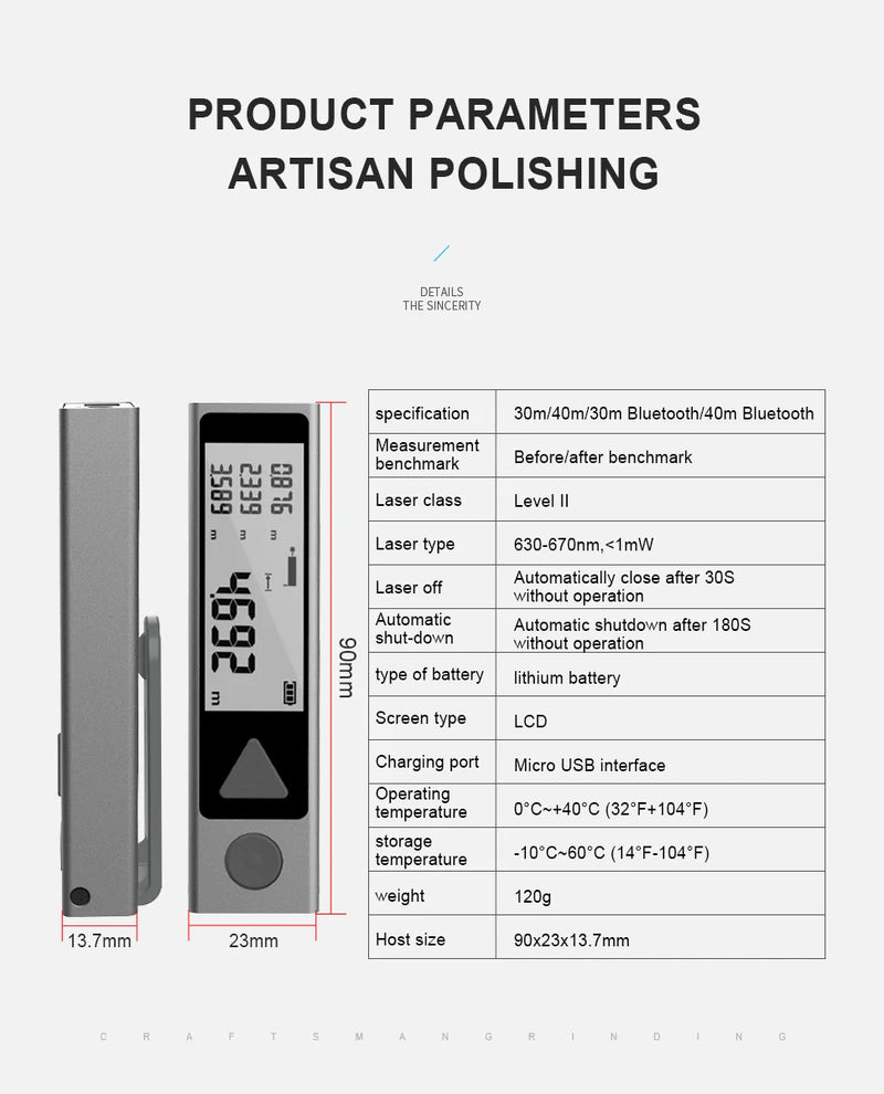 Trena Laser Mileseey M120 Pro – Precisão Profissional com Conectividade Bluetooth e Design Metálico Premium
