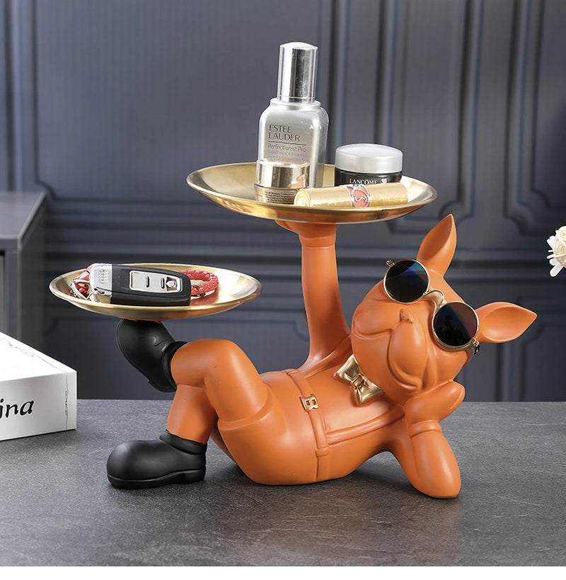 Estátua Bulldog Premium – Organização e Estilo em um Só Item