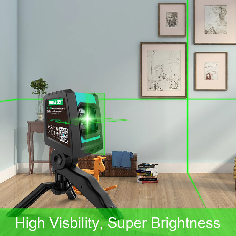 Nível Laser 2 Linhas MiLESEEY L52R / L52G / L62 – Precisão Profissional para Projetos de Alto Nível