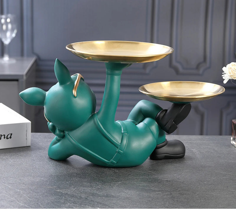 Estátua Bulldog Premium – Organização e Estilo em um Só Item