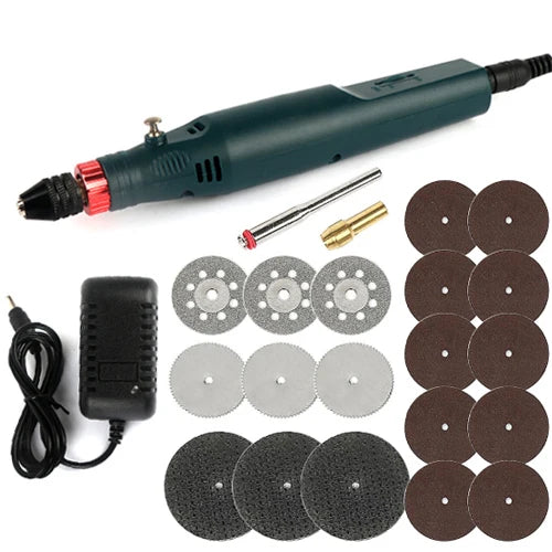 Kit de Gravação e Mini Furadeira Portátil Dremel TUNGFULL 18V | Ferramenta Elétrica de Alta Precisão