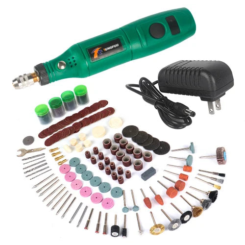 Kit de Gravação e Mini Furadeira Portátil Dremel TUNGFULL 18V | Ferramenta Elétrica de Alta Precisão