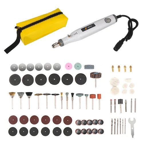 Kit de Gravação e Mini Furadeira Portátil Dremel TUNGFULL 18V | Ferramenta Elétrica de Alta Precisão