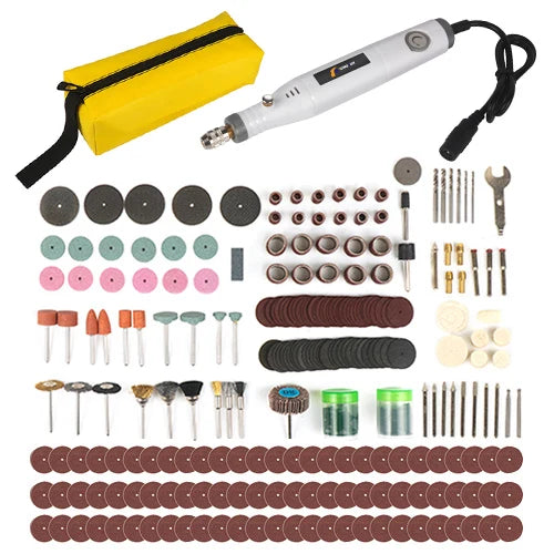 Kit de Gravação e Mini Furadeira Portátil Dremel TUNGFULL 18V | Ferramenta Elétrica de Alta Precisão