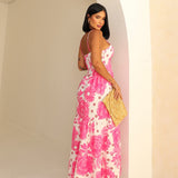 Vestido Floral Rosa Farm Feminino - Rosa