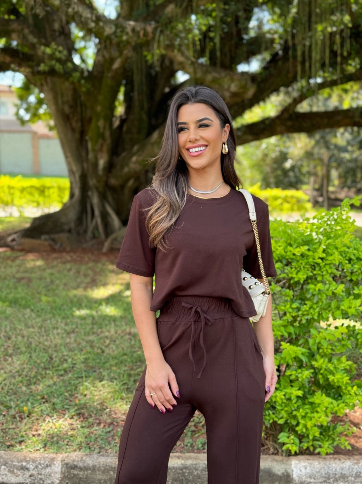 Conjunto Cloe Feminino - Marrom