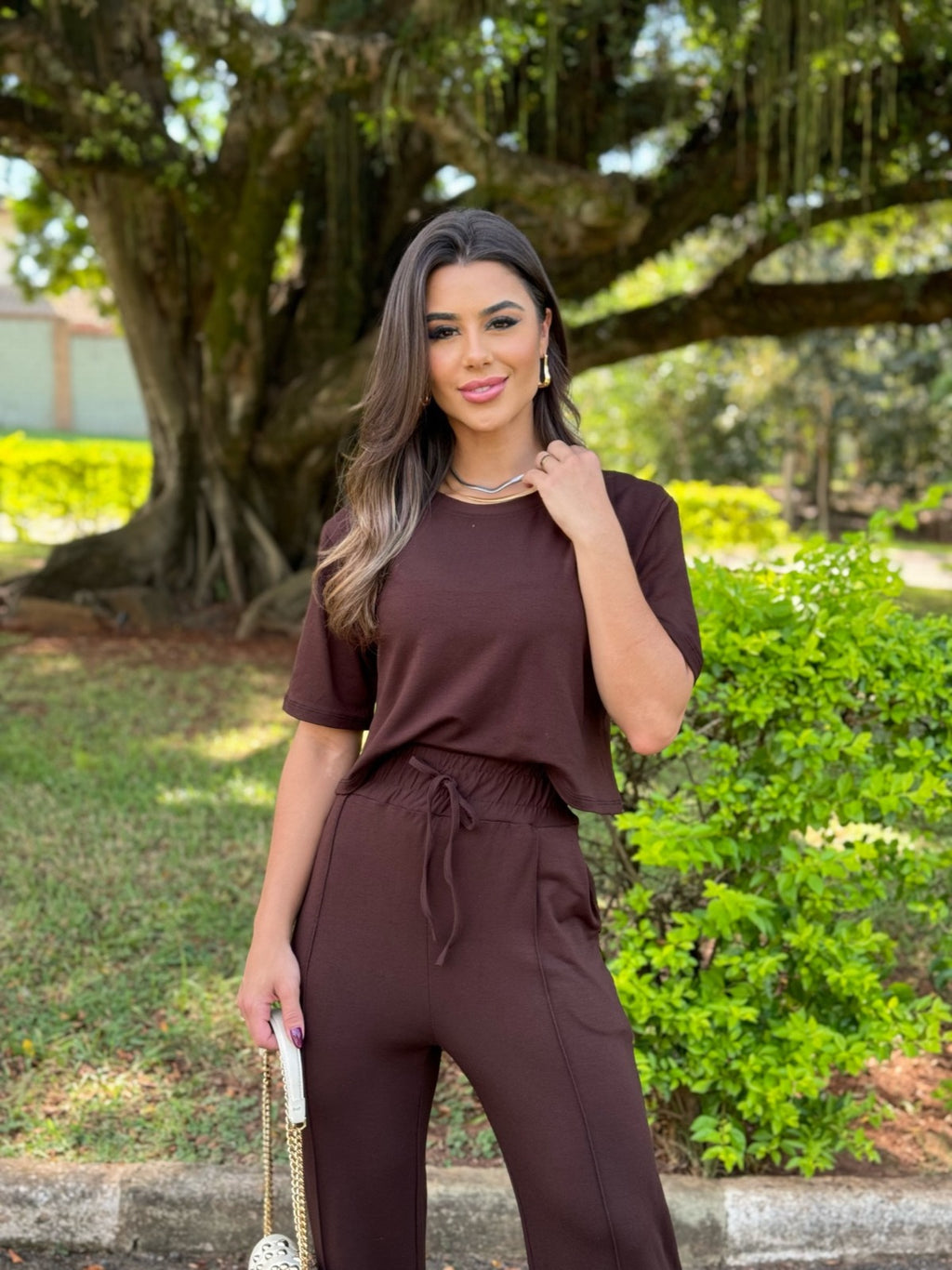 Conjunto Cloe Feminino - Marrom